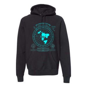 Gleasons New Standard Map Of The World Flat Earth Premium Hoodie