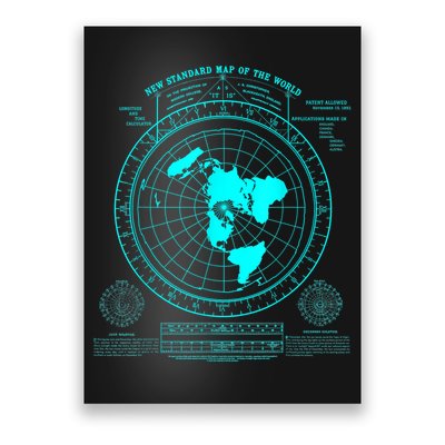 Gleasons New Standard Map Of The World Flat Earth Poster