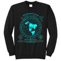 Gleasons New Standard Map Of The World Flat Earth Tall Sweatshirt