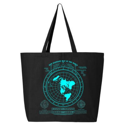 Gleasons New Standard Map Of The World Flat Earth 25L Jumbo Tote
