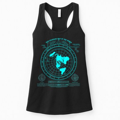 Gleasons New Standard Map Of The World Flat Earth Womens Tank Top
