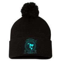 Gleasons New Standard Map Of The World Flat Earth Pom Pom 12in Knit Beanie
