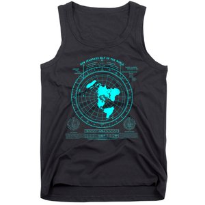 Gleasons New Standard Map Of The World Flat Earth Tank Top