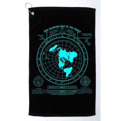 Gleasons New Standard Map Of The World Flat Earth Golf Towel