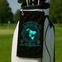Gleasons New Standard Map Of The World Flat Earth Golf Towel