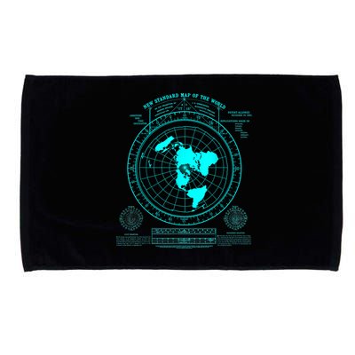 Gleasons New Standard Map Of The World Flat Earth Microfiber Hand Towel