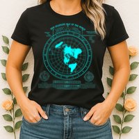 Gleasons New Standard Map Of The World Flat Earth Womens T-Shirt