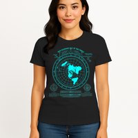Gleasons New Standard Map Of The World Flat Earth Womens T-Shirt