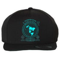 Gleasons New Standard Map Of The World Flat Earth Wool Snapback Cap