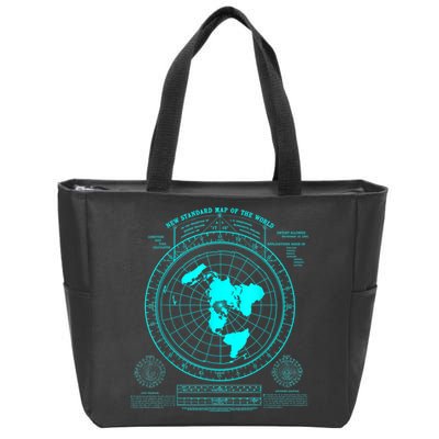 Gleasons New Standard Map Of The World Flat Earth Zip Tote Bag