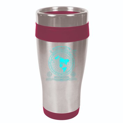 Gleasons New Standard Map Of The World Flat Earth 16oz Travel Tumbler