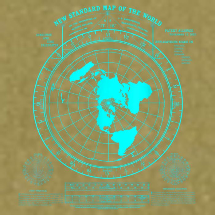 Gleasons New Standard Map Of The World Flat Earth Garment-Dyed Women's Muscle Tee