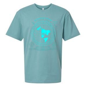 Gleasons New Standard Map Of The World Flat Earth Sueded Cloud Jersey T-Shirt