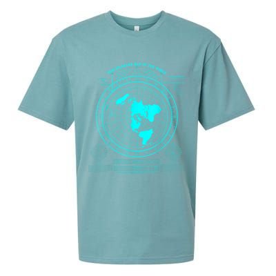 Gleasons New Standard Map Of The World Flat Earth Sueded Cloud Jersey T-Shirt
