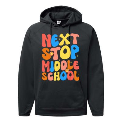 Groovy Next Stop Middle School Elementary School Graduation Performance Fleece Hoodie