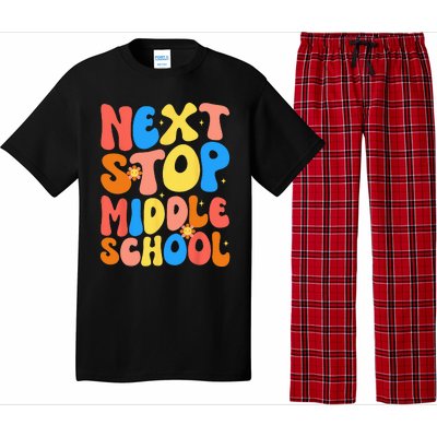 Groovy Next Stop Middle School Elementary School Graduation Pajama Set