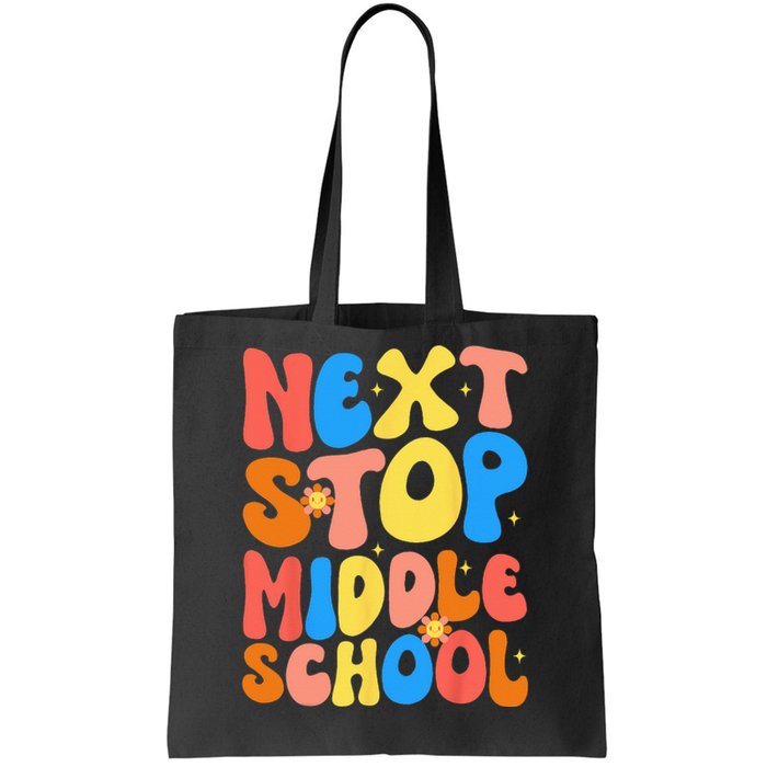 Groovy Next Stop Middle School Elementary School Graduation Tote Bag