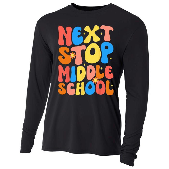 Groovy Next Stop Middle School Elementary School Graduation Cooling Performance Long Sleeve Crew