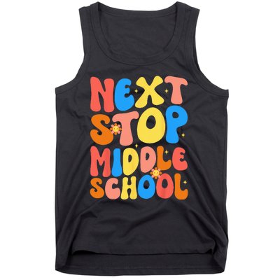 Groovy Next Stop Middle School Elementary School Graduation Tank Top