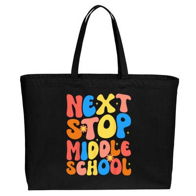 Groovy Next Stop Middle School Elementary School Graduation Cotton Canvas Jumbo Tote