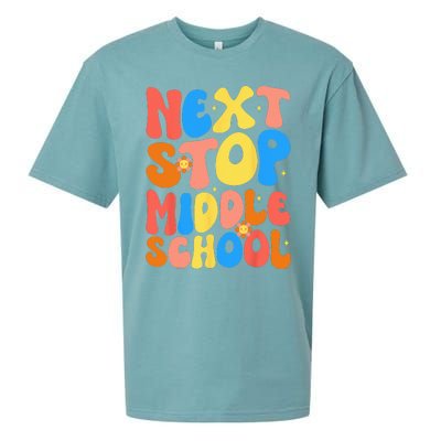 Groovy Next Stop Middle School Elementary School Graduation Sueded Cloud Jersey T-Shirt