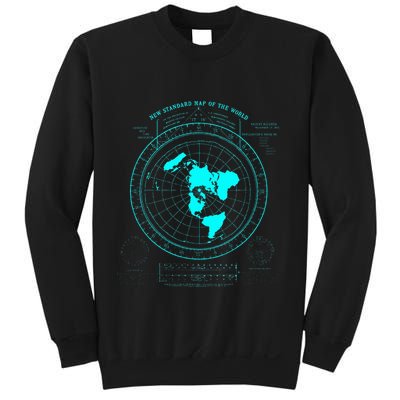 GleasonS New Standard Map Of The World Flat Earth Sweatshirt