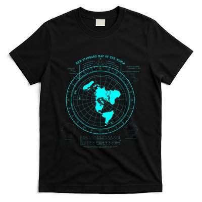 GleasonS New Standard Map Of The World Flat Earth T-Shirt