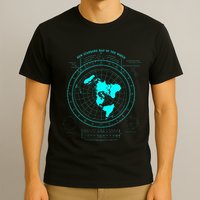 GleasonS New Standard Map Of The World Flat Earth T-Shirt