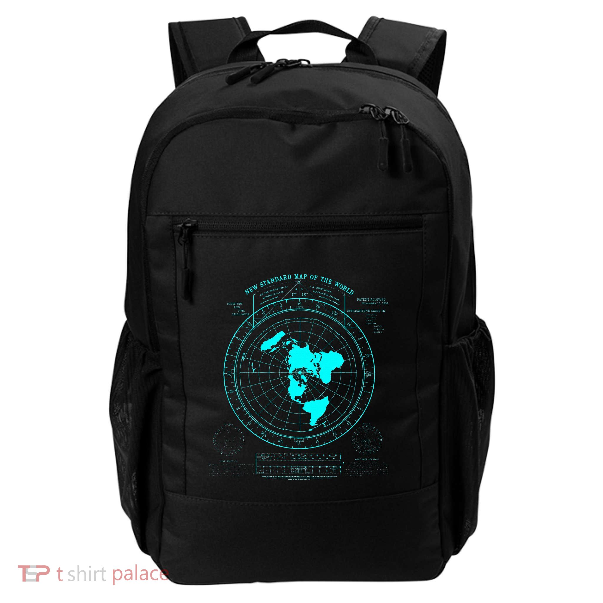 GleasonS New Standard Map Of The World Flat Earth Backpack