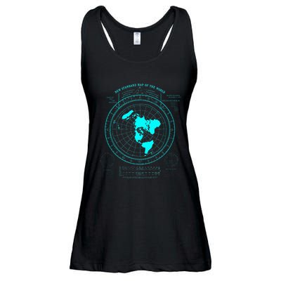 GleasonS New Standard Map Of The World Flat Earth Ladies Essential Flowy Tank