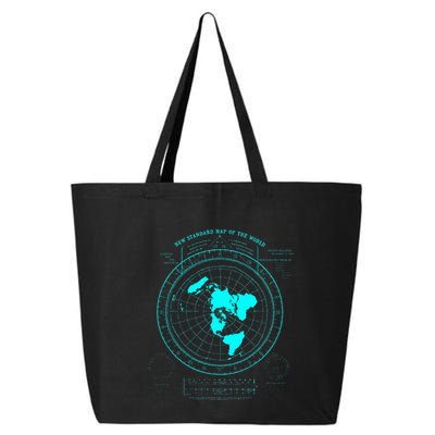 GleasonS New Standard Map Of The World Flat Earth 25L Jumbo Tote