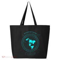 GleasonS New Standard Map Of The World Flat Earth 25L Jumbo Tote