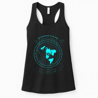 GleasonS New Standard Map Of The World Flat Earth Womens Tank Top