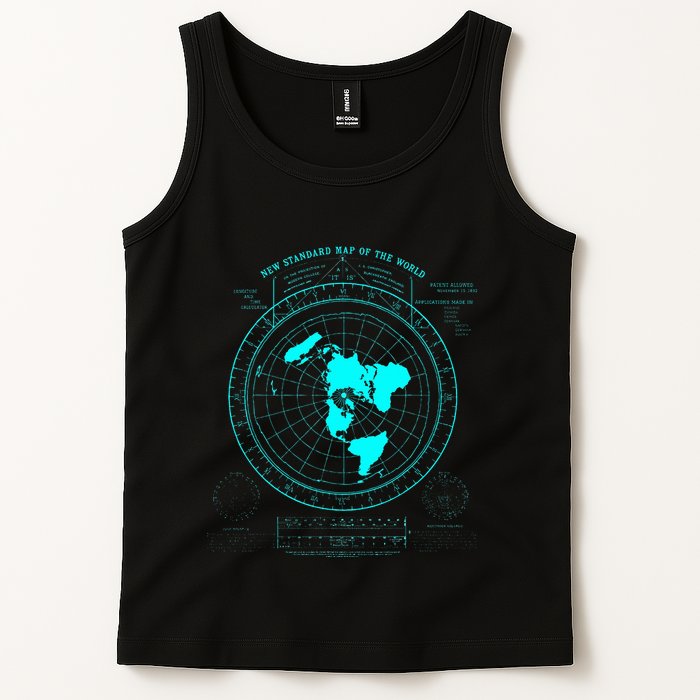 GleasonS New Standard Map Of The World Flat Earth Tank Top
