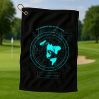 GleasonS New Standard Map Of The World Flat Earth Golf Towel