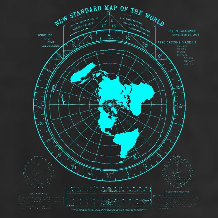GleasonS New Standard Map Of The World Flat Earth Golf Towel
