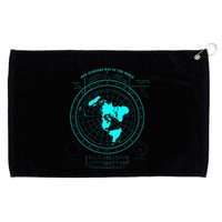 GleasonS New Standard Map Of The World Flat Earth Grommeted Golf Towel