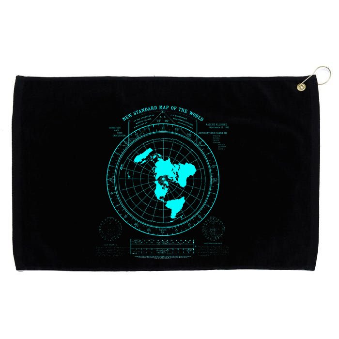 GleasonS New Standard Map Of The World Flat Earth Grommeted Golf Towel