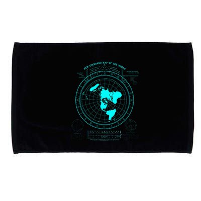 GleasonS New Standard Map Of The World Flat Earth Microfiber Hand Towel
