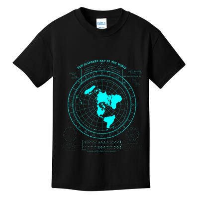 GleasonS New Standard Map Of The World Flat Earth Kids T-Shirt