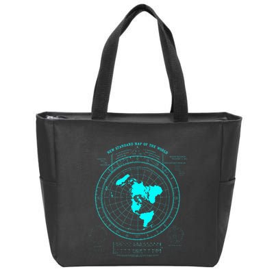 GleasonS New Standard Map Of The World Flat Earth Zip Tote Bag