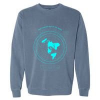 GleasonS New Standard Map Of The World Flat Earth Garment-Dyed Sweatshirt