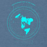 GleasonS New Standard Map Of The World Flat Earth Garment-Dyed Sweatshirt