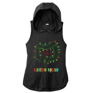 Gastro Nurse Squad Funny Christmas Lights Gastroenterologist Ladies PosiCharge Tri-Blend Wicking Draft Hoodie Tank