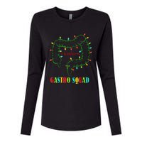 Gastro Nurse Squad Funny Christmas Lights Gastroenterologist Womens Cotton Relaxed Long Sleeve T-Shirt