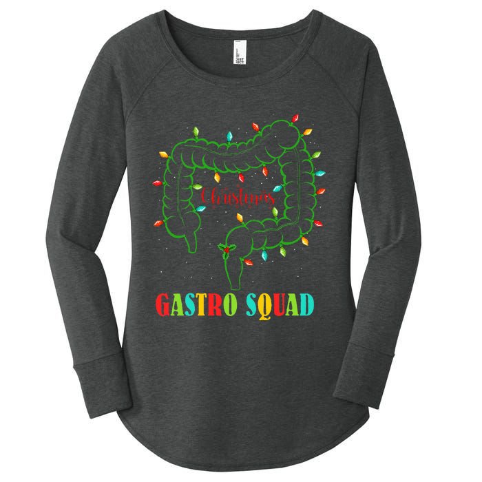 Gastro Nurse Squad Funny Christmas Lights Gastroenterologist Women's Perfect Tri Tunic Long Sleeve Shirt