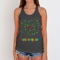 Gastro Nurse Squad Funny Christmas Lights Gastroenterologist Women's Knotted Racerback Tank