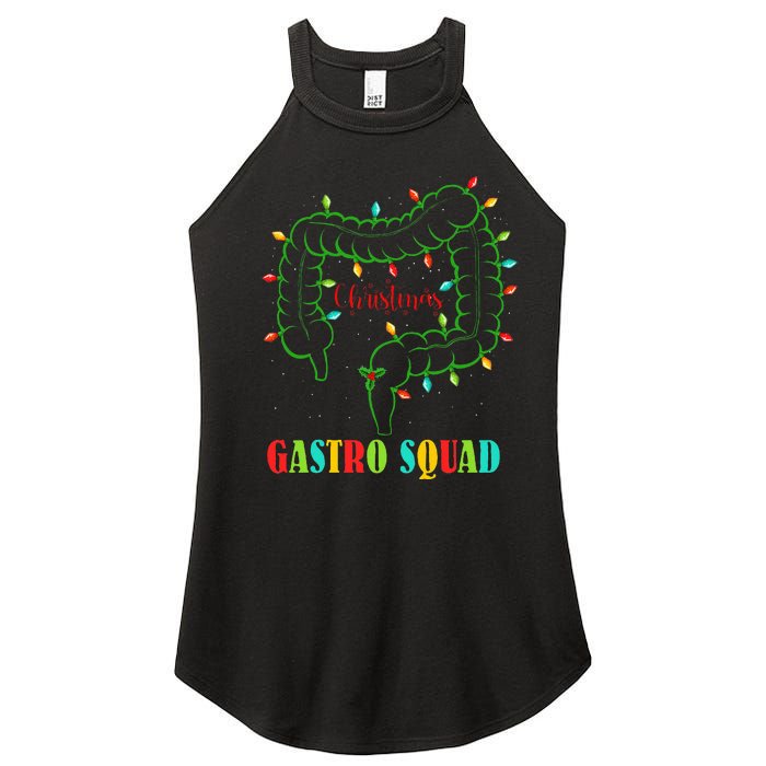 Gastro Nurse Squad Funny Christmas Lights Gastroenterologist Women's Perfect Tri Rocker Tank