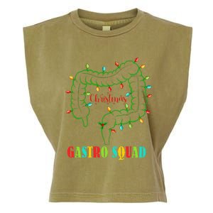 Gastro Nurse Squad Funny Christmas Lights Gastroenterologist Garment-Dyed Women's Muscle Tee