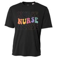 Groovy Nurse  School Nurse RN ICU ER Pediatric Cooling Performance Crew T-Shirt